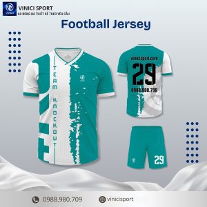 Áo Bóng Đá Thiết Kế VINICI SPORT Xanh Ngọc – Mát Mẻ & Năng Động