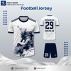 Áo Bóng Đá Vinici Trắng Xanh Navy Họa Tiết Rồng - Jersey Vinici 2-1