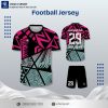 Jersey Vinici 5 – Áo Bóng Đá Đen Hồng Neon Xanh Mint Nổi Bật Cá Tính