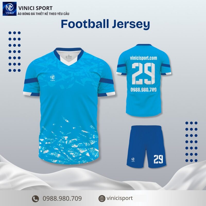 Áo Bóng Đá Jersey Vinici Xanh Dương Năng Động
