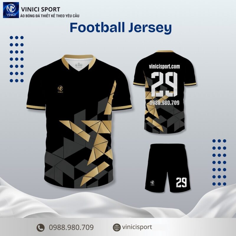 Áo Bóng Đá Nam Vinici Jersey 7 Màu Đen Vàng - Sang Trọng & Mạnh Mẽ