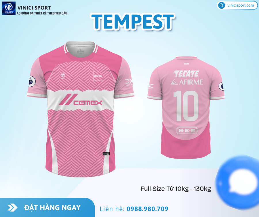 Áo bóng đá TEMPES trắng đen xám - Thiết kế thể thao, chất liệu cao cấp - Ảnh 8