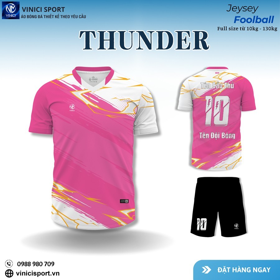 Bộ Quần Áo Bóng Đá Thunder Xanh Navy - Sấm Sét Mạnh Mẽ Trên Sân Cỏ - Ảnh 7