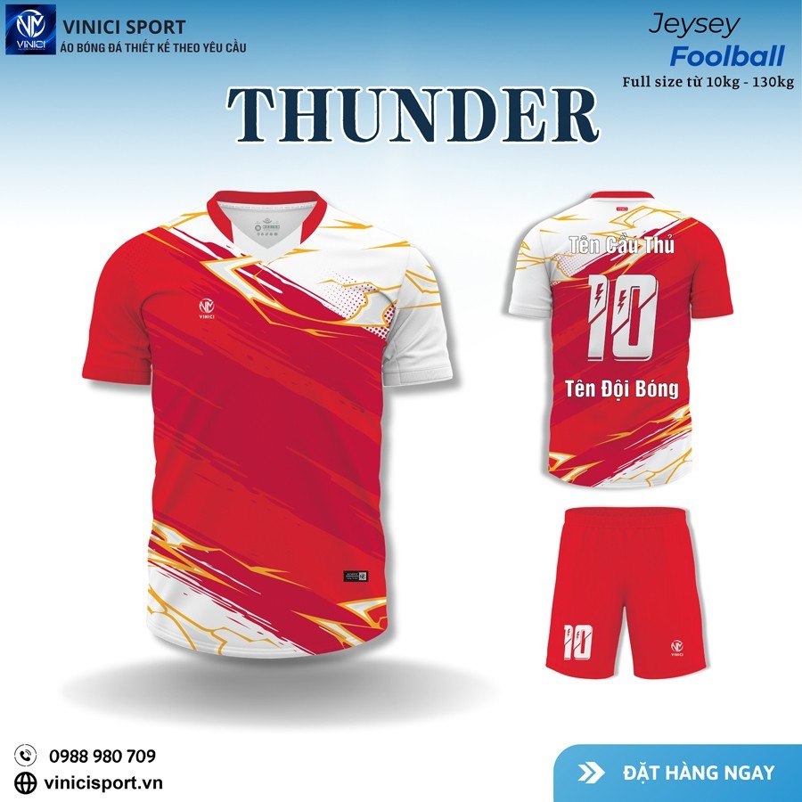 Bộ Quần Áo Bóng Đá Thunder Xanh Navy - Sấm Sét Mạnh Mẽ Trên Sân Cỏ - Ảnh 2