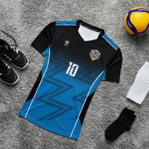 Áo Bóng Chuyền Nam Xanh Đen BC02-VNC068