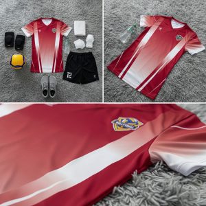 Áo thi đấu thể thao nam màu đỏ BC02-VNC068