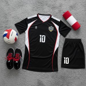 Bộ quần áo bóng chuyền nam nữ màu đen BC02-VNC068