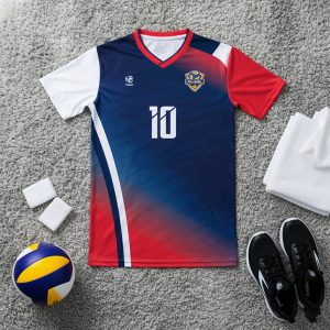 Áo Thể Thao Nam Xanh Navy Đỏ BC02-VNC068