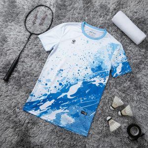 Áo Cầu Lông Nam CL-01 Màu Trắng Xanh Năng Động