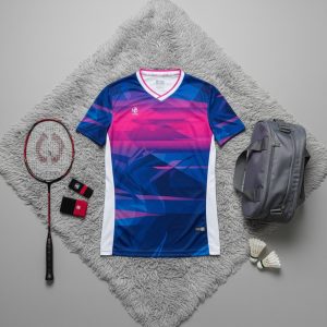 Áo Thể Thao Cầu Lông CL-19 - Xanh Navy Hồng Tím Cá Tính