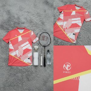 Áo Thể Thao Cầu Lông VINICI CL-22 Màu Đỏ Cam Năng Động