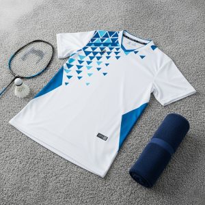 Áo Cầu Lông Nam Trắng Xanh CL-34 – Thoáng khí, Đầy Năng Lượng