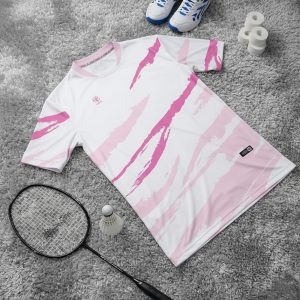 Áo Thể Thao Nữ CL-50 Trắng Hồng Pastel – Năng Động & Cá Tính